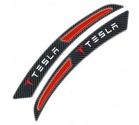 genmaimeifumu 2 Pièces Protection des Sourcils de Passage de Roue de Voiture pour Tesla Model S 2012-2015, Bandes Protection D’Ailes Sourcils Autocollants de Barre Bandes Garniture,Red