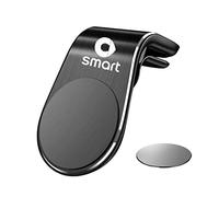 genmaimeifumu Support Telephone Voiture Bouche D'aération pour Smart EQ Fortwo 2019 2020 2021 2022 2023 2024 2025, Magnétique Porte Smartphones Auto Aimanté 360° Rotation Support Réglable,Black