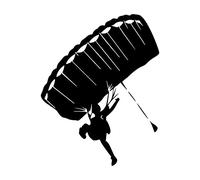 GENMIP Autocollants De Parachute De Parachutisme en Vinyle, 13CM X 16.7CM