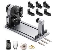 Genmitsu MD18 Rouleau rotatif 3 en 1 pour machines à graver Genmitsu L8, Genmitsu Z6, mandrin multi-mâchoires pour verre, objets cylindriques, anneau