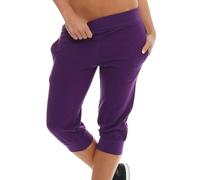 Gennadi Hoppe - Pantalon Capri pour Femmes, Pantalon d'entraînement 3/4, Lila (Purple), 4XL