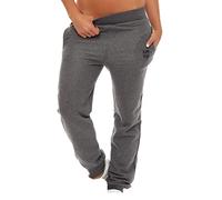 Gennadi Hoppe Pantalon de jogging pour femme avec taille élastique - Pantalon de loisirs en coton respirant pour femme - Pantalon de jogging confortable pour femme pour le sport et les loisirs, gris