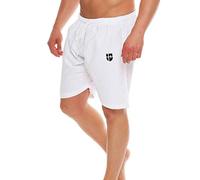 Gennadi Hoppe Short de bain long pour homme, Blanc (blanc)., 4XL