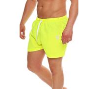 Gennadi Hoppe Short de bain pour homme, short de plage, maillot de bain, jaune fluo, XXL
