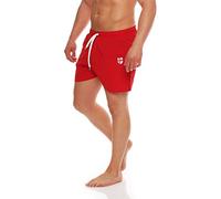 Gennadi Hoppe Short de bain pour homme, short de plage, maillot de bain, Rouge (rouge)., XS