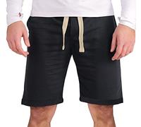 Gennadi Hoppe Short d'été en coton pour homme, bleu marine, S