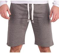 Gennadi Hoppe Short pour homme - Matière douce - Poches latérales - Short parfait pour le sport et les loisirs - Pantalon de survêtement pour homme - Style court, gris foncé, XXL