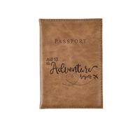 GENODA Couverture de passeport en polyuréthane à changement de couleur avec lettre imprimée, porte-passeport, clip pour billet d'avion pour hommes et femmes, accessoires de voyage, kaki, Taille unique