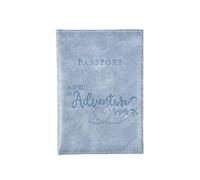 GENODA Couverture de passeport en polyuréthane à changement de couleur avec lettre imprimée, porte-passeport, clip pour billet d'avion pour hommes et femmes, accessoires de voyage, bleu clair, Taille