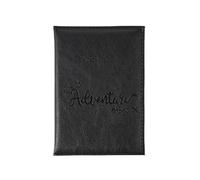 GENODA Couverture de passeport en polyuréthane à changement de couleur avec lettre imprimée, porte-passeport, clip pour billet d'avion pour hommes et femmes, accessoires de voyage, Noir , Taille