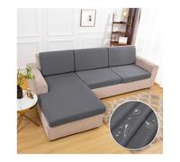 GENODA Housse de coussin de protection élastique pour canapé de salon, animaux domestiques, enfants (gris, grande taille M)