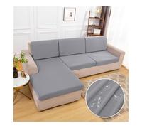 GENODA Housse de coussin de protection élastique pour canapé de salon, animaux domestiques, enfants (gris clair, grande taille XL)