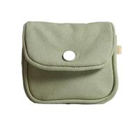 GENODA Lot de 2 porte-monnaie portables de couleur unie - Mini portefeuille léger en coton - Pour écouteurs - Pour femme - Porte-cartes de voyage, a-vert, Taille unique
