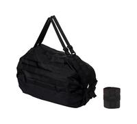 GENODA Lot de 2 sacs de courses pliables de grande capacité, respectueux de l'environnement, réutilisables, portables et portables pour voyage, sac de rangement multifonction (noir, 2 pièces), Noir ,