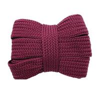 GENODA Lot de 3 paires de lacets plats de 2 cm de large pour chaussures de sport décontractées 100/120/140/160 cm, rouge vin, 140