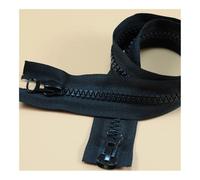 GENODA Lot de 5 fermetures éclair à double tête en résine 5# pour vêtements à coudre veste sac de couchage tente accessoires fermeture éclair 60-120 cm (double curseur noir, 90 cm)