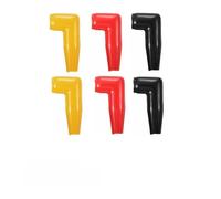 GENODA Lot de 6 coques en caoutchouc pour treuil d'avertissement électrique Noir/rouge/jaune