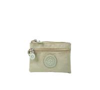 GENODA Petits sacs à monnaie en toile solide pour enfants avec porte-cartes pour hommes et femmes, sac de rangement pour étudiants, bus, carte de crédit, porte-monnaie, vert foncé, 2 pièces