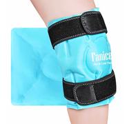 Genou poche de glace, Réutilisable Glacées de Genou, D'utilisation simple attelle, genouillère maintien, pour homme ou femme (Bleu)