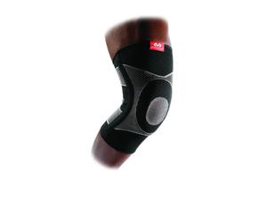 Genouillère 4-Way Elastic McDavid avec contrefort gel et baleines à ressort Noir S Unisex
