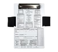 Genouillère aéronautique en aluminium pour pilotes - Porte-bloc de vol IFR/VFR avec sangle élastique, 24,1 x 16,5 cm, clip en métal pour cartes et formulaires - PI léger (IFR)