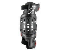Alpinestars Bionic-10 Carbon Protecteur de genou gauche, noir-rouge, taille L