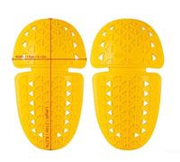 Genouillère amovible pour moto niveau 2 Jaune | Couche arrière perforée respirante facile à installer pour coussinets amovibles certifiés CE niveau 2 Jaune Taille 25 x 13 x