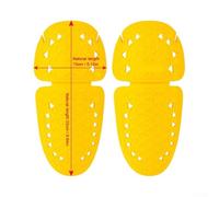 Genouillère amovible pour moto niveau 2 Jaune | Couche arrière perforée respirante facile à installer pour coussinets amovibles certifiés CE niveau 2 Jaune Taille 25 x 13 x