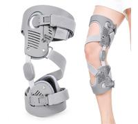 Genouillère Articulée Attelle de Genou Réglable pour Rééducation Orthopédique Post-Opératoire Déchirure du Ménisque Ligaments Croisés Soulagement de la Douleur Sport(Gauche)