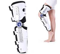 Genouillère Articulée ROM Attelle de Genou Réglable Post-Opératoire pour ACL MCL PCL Ligaments Déchirés Arthrite Stabilisateur Orthopédique Homme Femme(160-200cm)