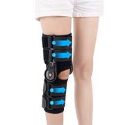 Genouillère Articulée Rom, Support Réglable, Coussinet Stabilisateur, Genouillères Postopératoires pour Une Protection Préventive Contre Les Douleurs Articulaires du Genou,Black-M