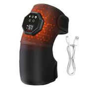 Genouillère chauffante sans fil, genouillère de 52 x 29 cm avec sangle réglable, matériau doux et confortable, masseur thermique avec fonction mode vibration, équipement de confort pour femme