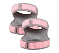 Genouillère de sport pour femme, conçue pour la course et l'entraînement élevé avec une circulation d'air améliorée et un contrôle de serrage personnalisable (rose, 2 pièces)