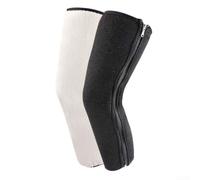 Genouillère Élastique Anti-Glisse Cuffs Serrés Fermes | couche épaisse, isolation thermique longue durée, idéal hiver, couvre genou et jambe(White-50cm)