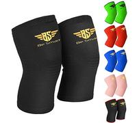 Genouillère élastique pour homme et femme, genouillère de compression pour l'arthrite, les déchirures du ménisque, le LCA, le MCL, les tendinites, la course à pied (2, noir, taille 3XL)