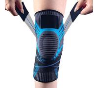 Genouillère Élastique Réglable, Genouillère pour hommes et femmes, Genouillère Rotulienne et Ligamentaire Respirant, Genouillère de Sports, pour les Douleurs au Genou,Arthrite, Sports(Bleu,S)