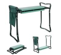 Todeco Banc Agenouilloir de Jardin, Repose Genoux avec Sac à Outils, Genouillère et siège de Jardin Pliable, Tapis de Pelouse et Coussinets Doux pour Genoux de Jardinage pour Personnes âgées