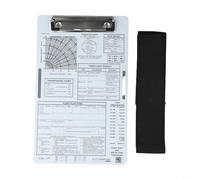 Genouillère pilote en alliage d'aluminium avec clip et sangle élastique pour bloc-notes de données de vol IFR VFR, 24,1 x 16,5 cm (VFR+A)