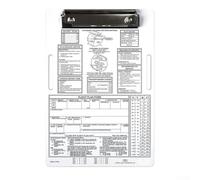 Genouillère pilote en aluminium pour bloc-notes de vol IFR VFR avec clip et sangle élastique, 24,1 x 16,5 cm (IFR)