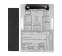 Genouillère pilote en aluminium pour bloc-notes de vol IFR VFR avec clip et sangle élastique, 24,1 x 16,5 cm (IFR+A)
