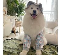 Genouillère pour chien - Manchon respirant à imprimé mignon pour chien - Manchon confortable pour éviter le léchage et la mastication - Pour chiens de taille moyenne et grande - Utilisation