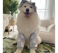 Genouillère pour chien - Manchon respirant à imprimé mignon pour chien - Manchon confortable pour éviter le léchage et la mastication - Pour chiens de taille moyenne et grande - Utilisation