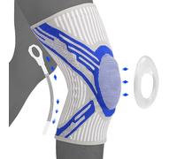 Genouillère pour homme/femme, manchon de compression antidérapant avec coussinets en gel rotulien et stabilisateurs latéraux pour l'arthrite, les douleurs au genou, les déchirures du ménisque, le LCA,