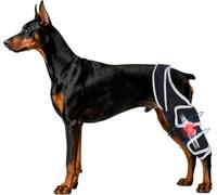 Genouillère réglable avec stabilisateurs métalliques pour blessures déchirées du LCA, C t dysplasie de la hanche - Attelle universelle arrière ou avant pour chiens de taille moyenne pour aider à la