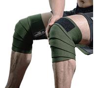 Genouillères (1 paire), genouillères pour squats, haltérophilie, dynamophilie, presse de jambes et entraînement croisé - Flexible de 183 cm pour homme et femme