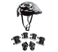 Genouillères avec Casque, Ensemble de Protections pour de 3 à 10 Ans, équipement de Protection pour Skateboard, , Trottinette Stunt, vélo, Patins à roulettes
