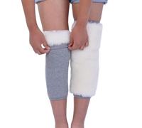 Genouillères Chaud Épais Hommes Femmes Hiver Peau de Mouton Laine Thermique Genou articulations chauffes Coussinets Flexibles Protecteur épais Couleur Unie Chaleur Genouillere Arthrose Genou (Color :