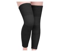 GenouillèRes Chaudes 1Pair Long Kneepad Calf Leg Knee Pad Warm Support High Elasticity Sports Outdoor Guard Protect(Black,L)