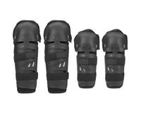 Genouillères Coudières, 4 Pièces Moto Motocross Cyclisme Coudières Genouillères Protecteur Protège-Tibia Armures Ensemble Noir