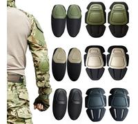 Genouillères de protection tactiques, 1 paire, coudières, combinaison de Camouflage en plein air, équipement de chasse, Type d'insertion, coussinet souple pour utilisation au Combat militaire 4 pièces